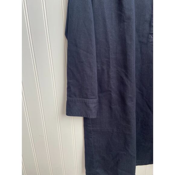 J Jill Dress Womens Medium Dark Blue Long Sleeve Stretch Button V-Neck Pockets - Picture 3 of 6